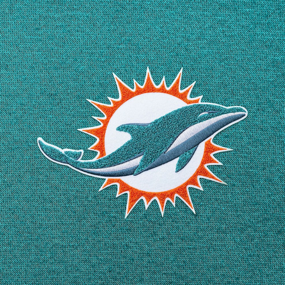 Miami Dolphins Antigua Victory Chenille Pullover Hoodie Aqua | NFL