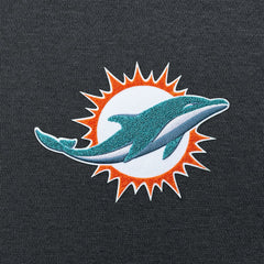 Miami Dolphins Antigua Victory Chenille Pullover Hoodie Charcoal | NFL