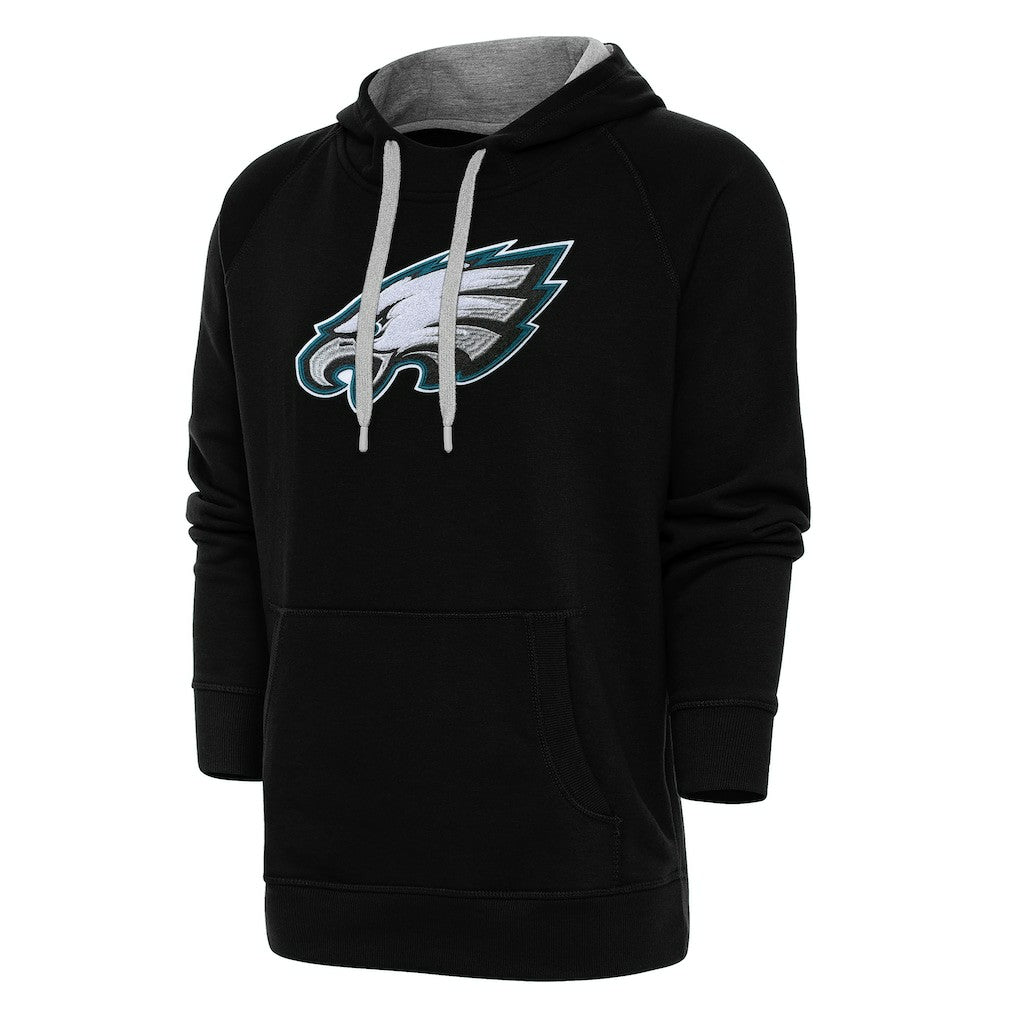 Philadelphia Eagles Antigua Victory Chenille Pullover Hoodie Black | NFL