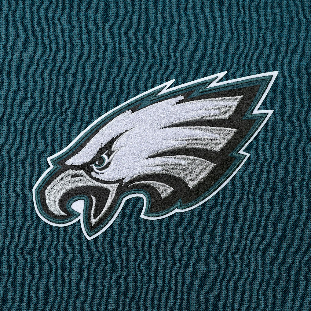 Philadelphia Eagles Antigua Victory Chenille Pullover Hoodie Midnight Green | NFL
