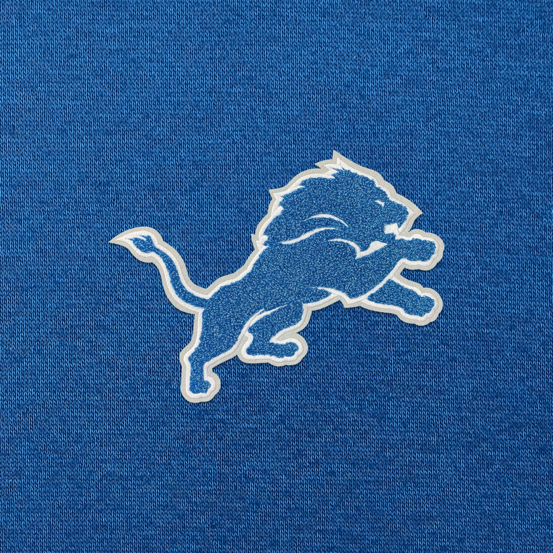 Detroit Lions Antigua Victory Chenille Pullover Hoodie Blue | NFL