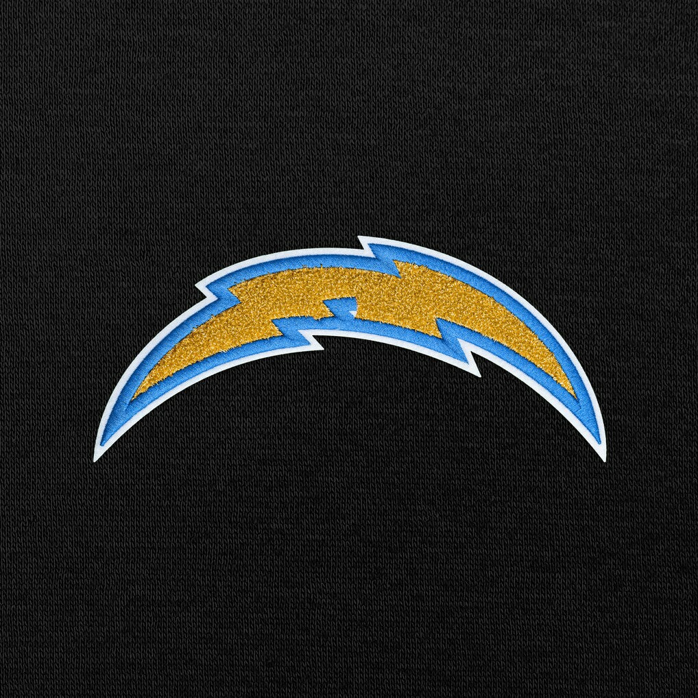 Los Angeles Chargers Antigua Victory Chenille Pullover Hoodie Black | NFL