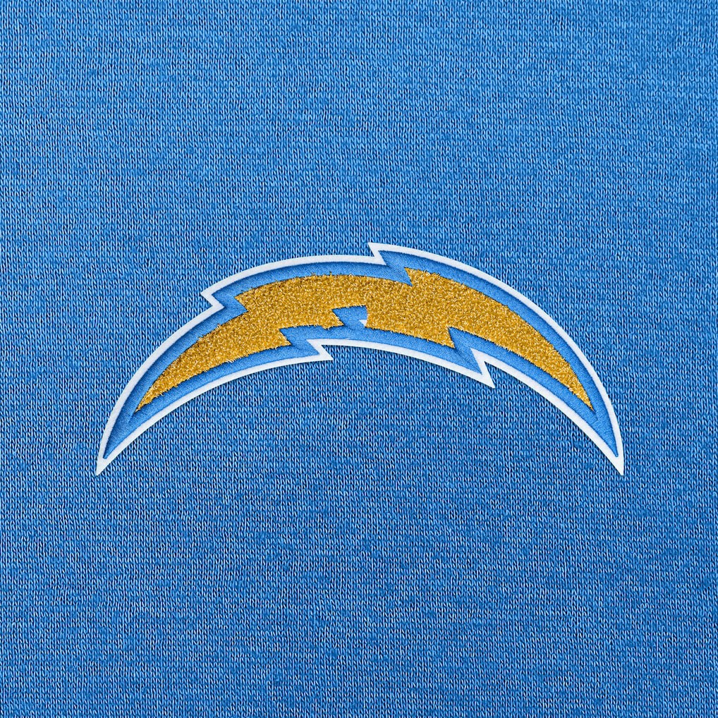 Los Angeles Chargers Antigua Victory Chenille Pullover Hoodie Powder Blue | NFL