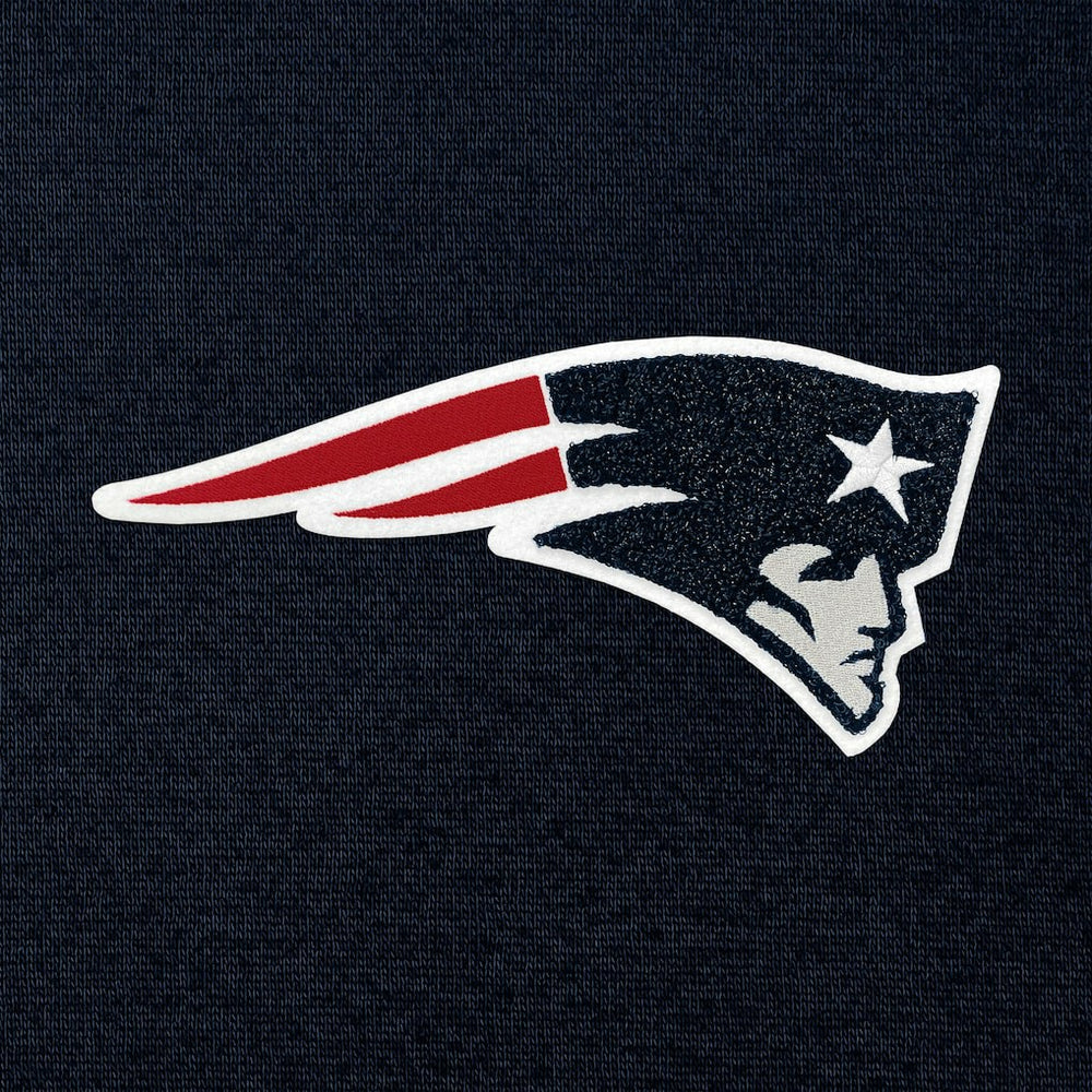 New England Patriots Antigua Victory Chenille Pullover Hoodie Navy | NFL