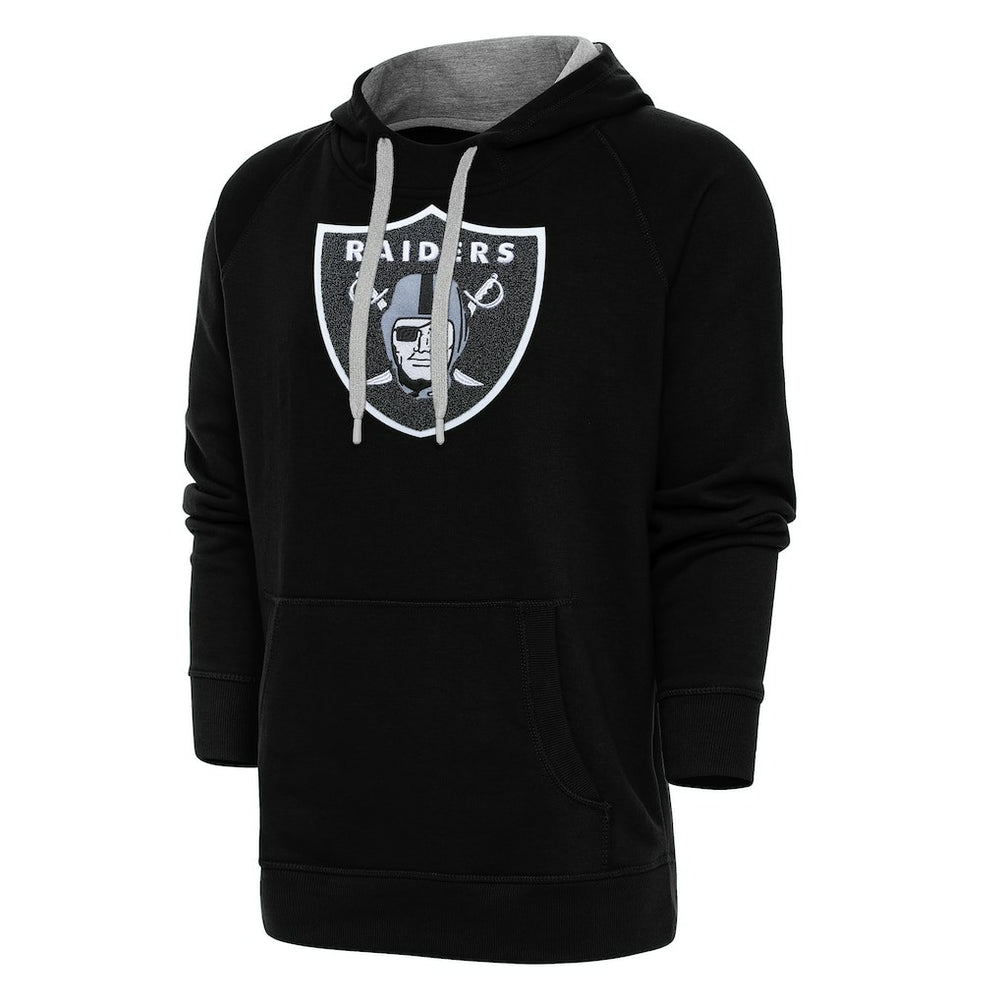 Las Vegas Raiders Antigua Victory Chenille Pullover Hoodie Black | NFL
