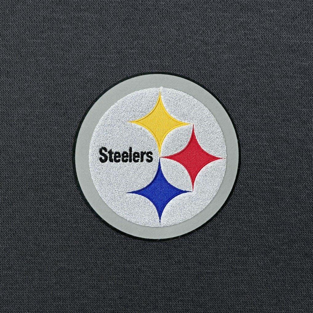 Pittsburgh Steelers Antigua Victory Chenille Pullover Hoodie Charcoal | NFL