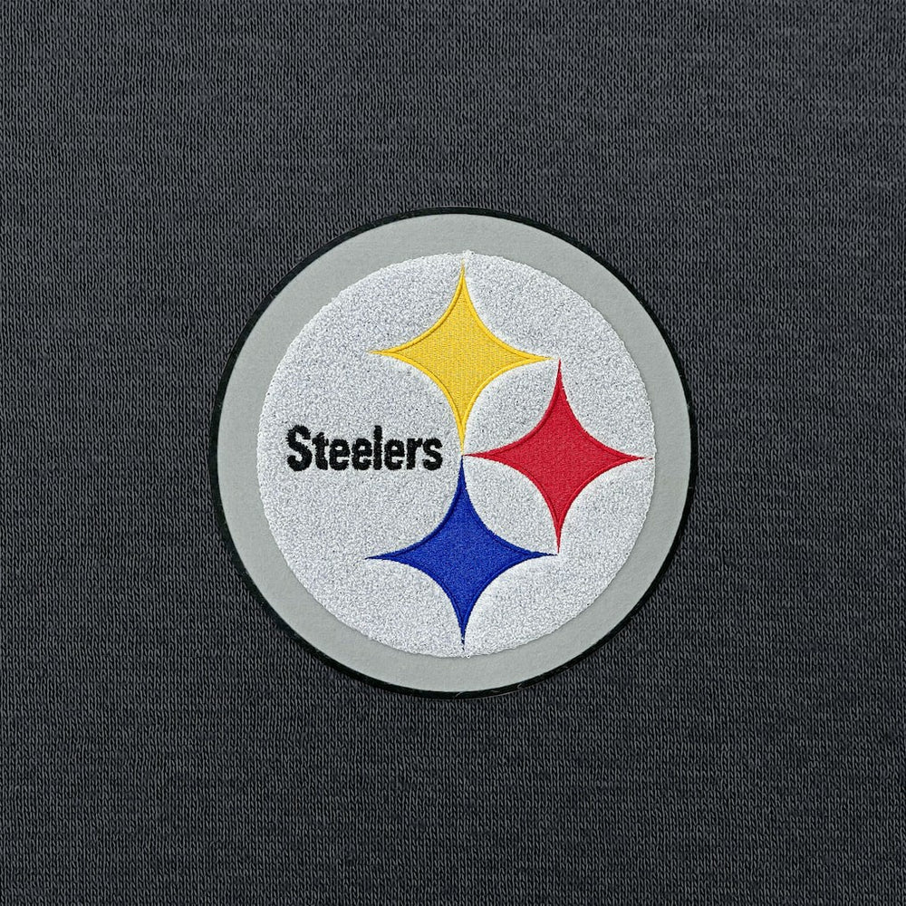 Pittsburgh Steelers Antigua Victory Chenille Pullover Hoodie Charcoal | NFL