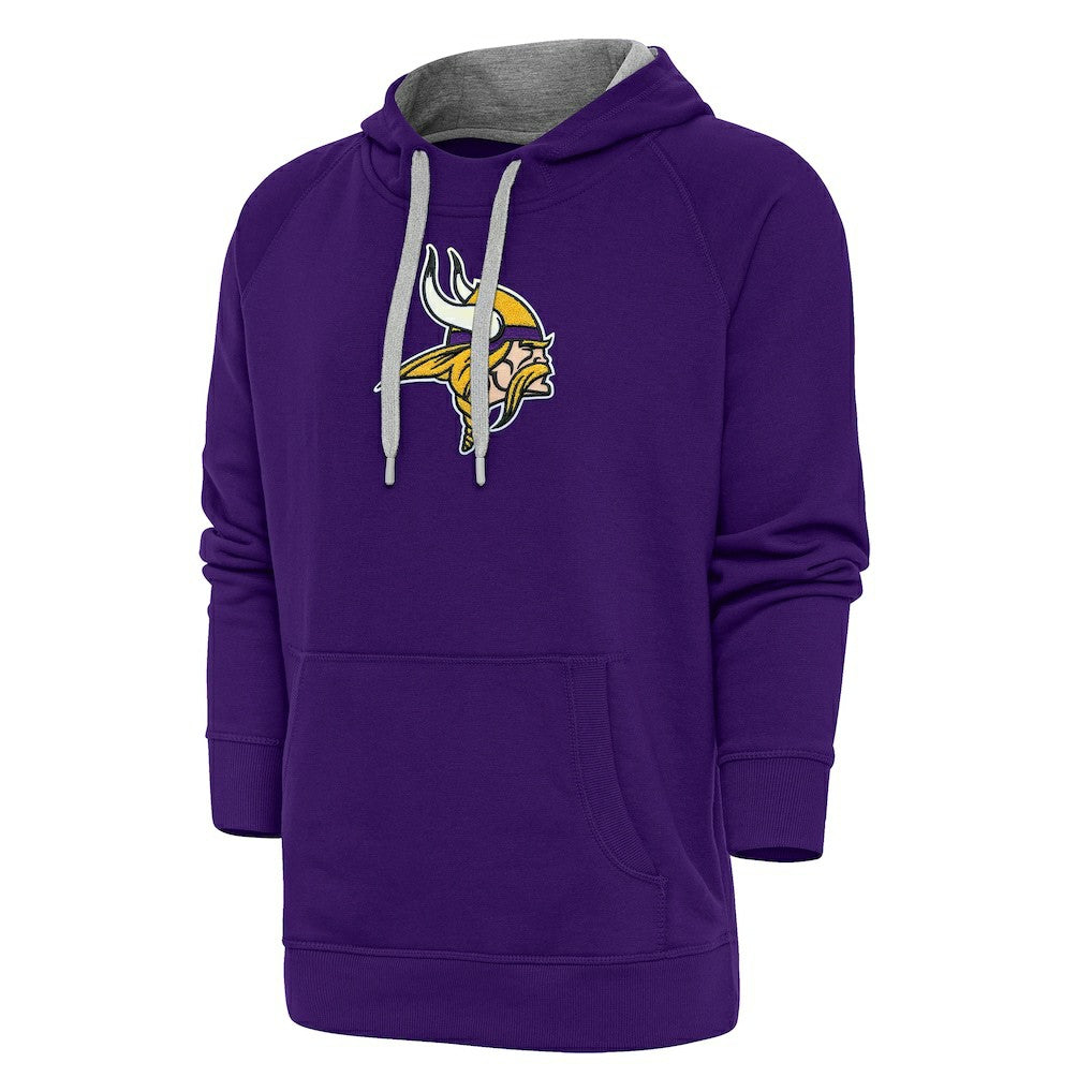 Minnesota Vikings Antigua Victory Chenille Pullover Hoodie Purple | NFL