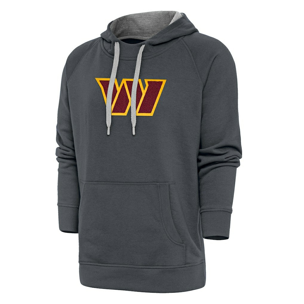 Washington Commanders Antigua Victory Chenille Pullover Hoodie Charcoal | NFL