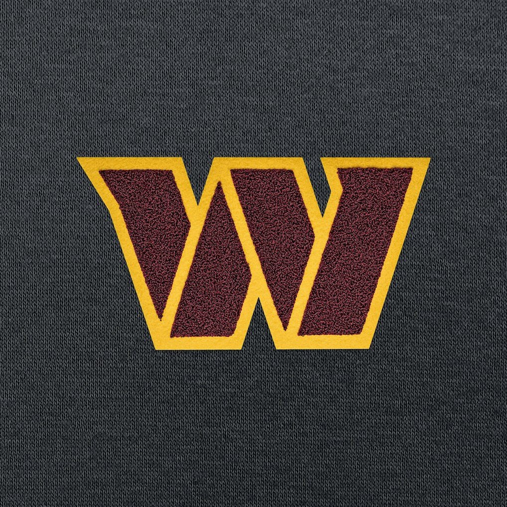 Washington Commanders Antigua Victory Chenille Pullover Hoodie Charcoal | NFL