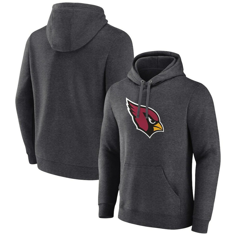 Arizona Cardinals Primary Team Logo Fitted Pullover Hoodie Charcoal | NFL