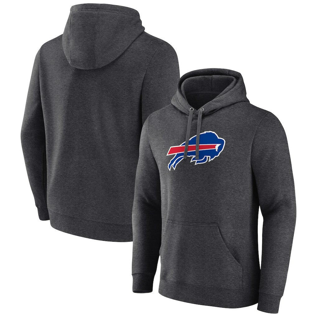 Buffalo Bills Primary Team Logo Fitted Pullover Hoodie Charcoal | NFL
