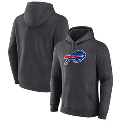 Buffalo Bills Primary Team Logo Fitted Pullover Hoodie Charcoal | NFL