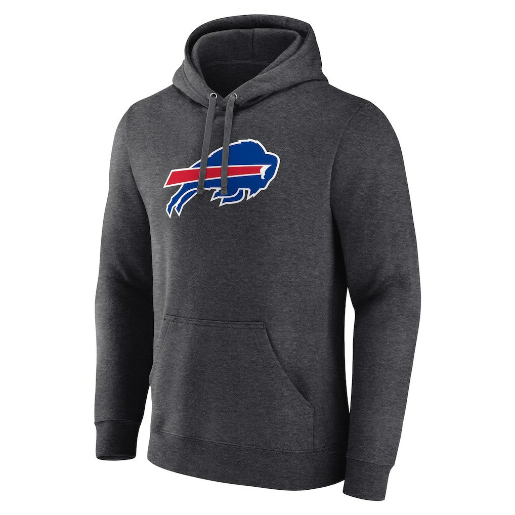 Buffalo Bills Primary Team Logo Fitted Pullover Hoodie Charcoal | NFL
