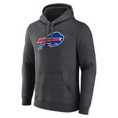 Buffalo Bills Primary Team Logo Fitted Pullover Hoodie Charcoal | NFL