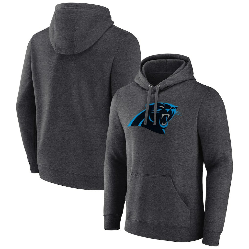 Carolina Panthers Primary Team Logo Fitted Pullover Hoodie Charcoal | NFL