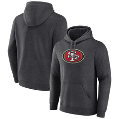 San Francisco 49ers Primary Team Logo Fitted Pullover Hoodie Charcoal | NFL