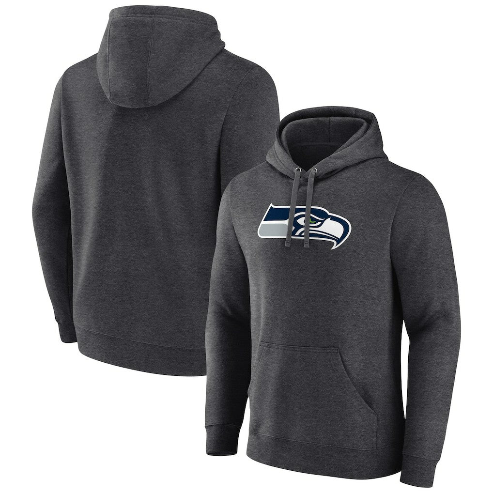 Seattle Seahawks Primary Team Logo Fitted Pullover Hoodie Charcoal | NFL