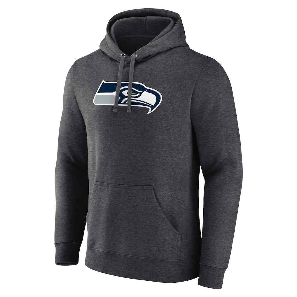 Seattle Seahawks Primary Team Logo Fitted Pullover Hoodie Charcoal | NFL