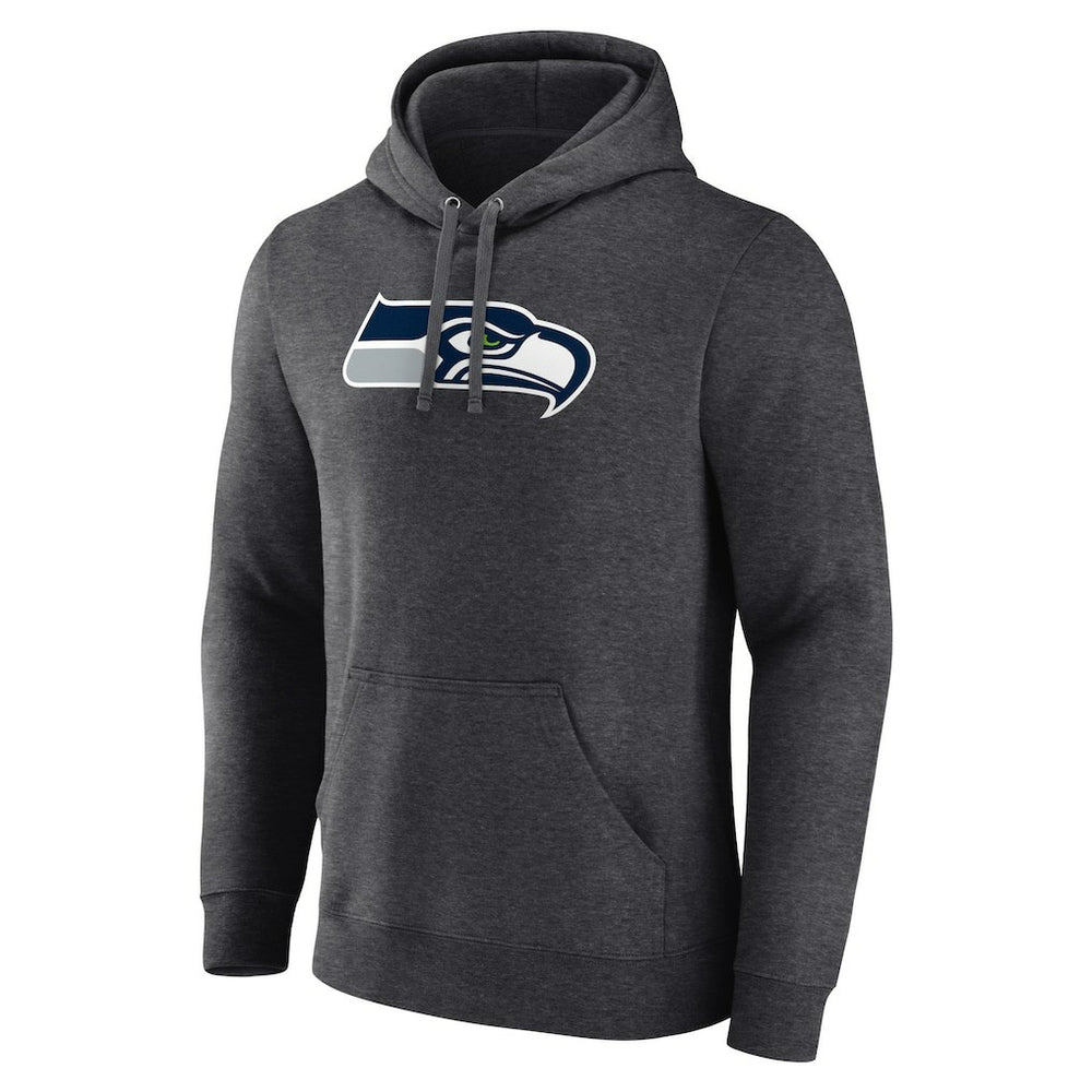 Seattle Seahawks Primary Team Logo Fitted Pullover Hoodie Charcoal | NFL