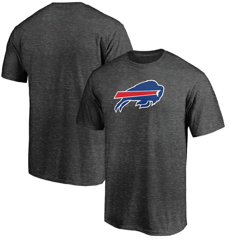 Buffalo Bills Primary Logo T-Shirt Heather Charcoal | Fanatics