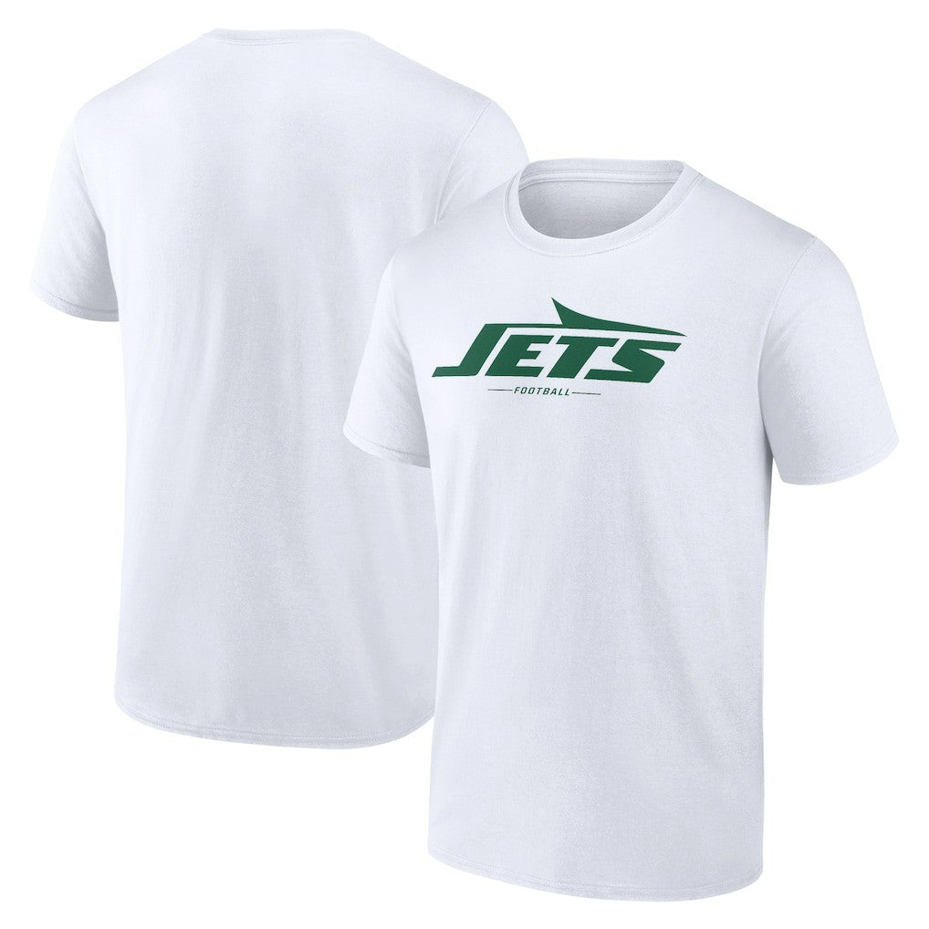 New York Jets Logo Team Lockup T-Shirt White | NFL