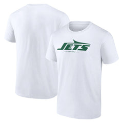 New York Jets Logo Team Lockup T-Shirt White | NFL