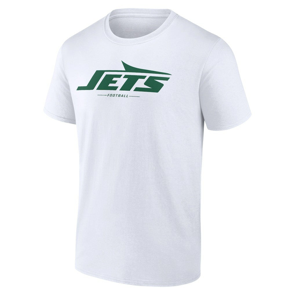 New York Jets Logo Team Lockup T-Shirt White | NFL