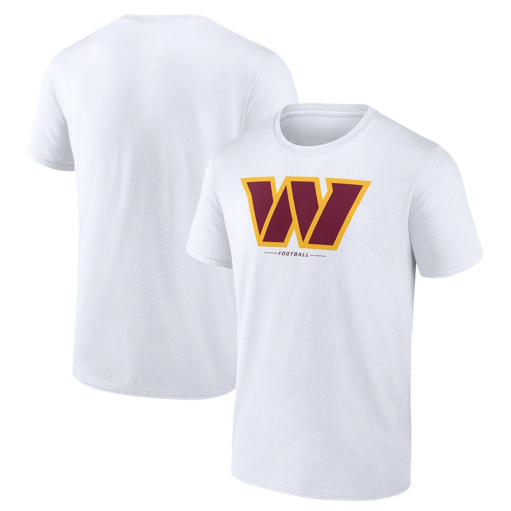 Washington Commanders Logo Team Lockup T-Shirt White | NFL