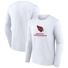 Arizona Cardinals Logo Team Lockup Long Sleeve T-Shirt White | NFL