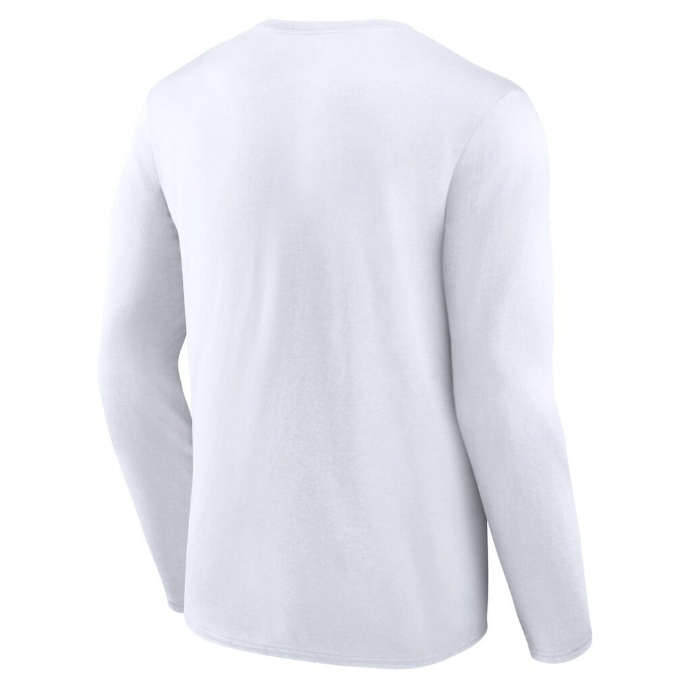 New Orleans Saints Logo Team Lockup Long Sleeve T-Shirt White | NFL