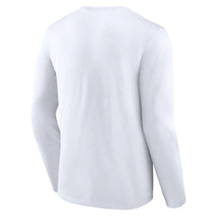 New Orleans Saints Logo Team Lockup Long Sleeve T-Shirt White | NFL