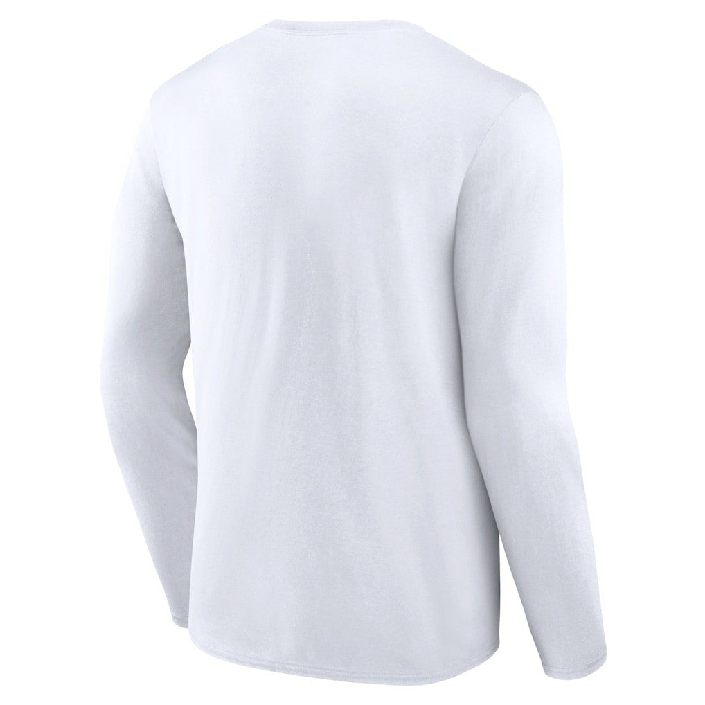 New York Giants Logo Team Lockup Long Sleeve T-Shirt White | NFL