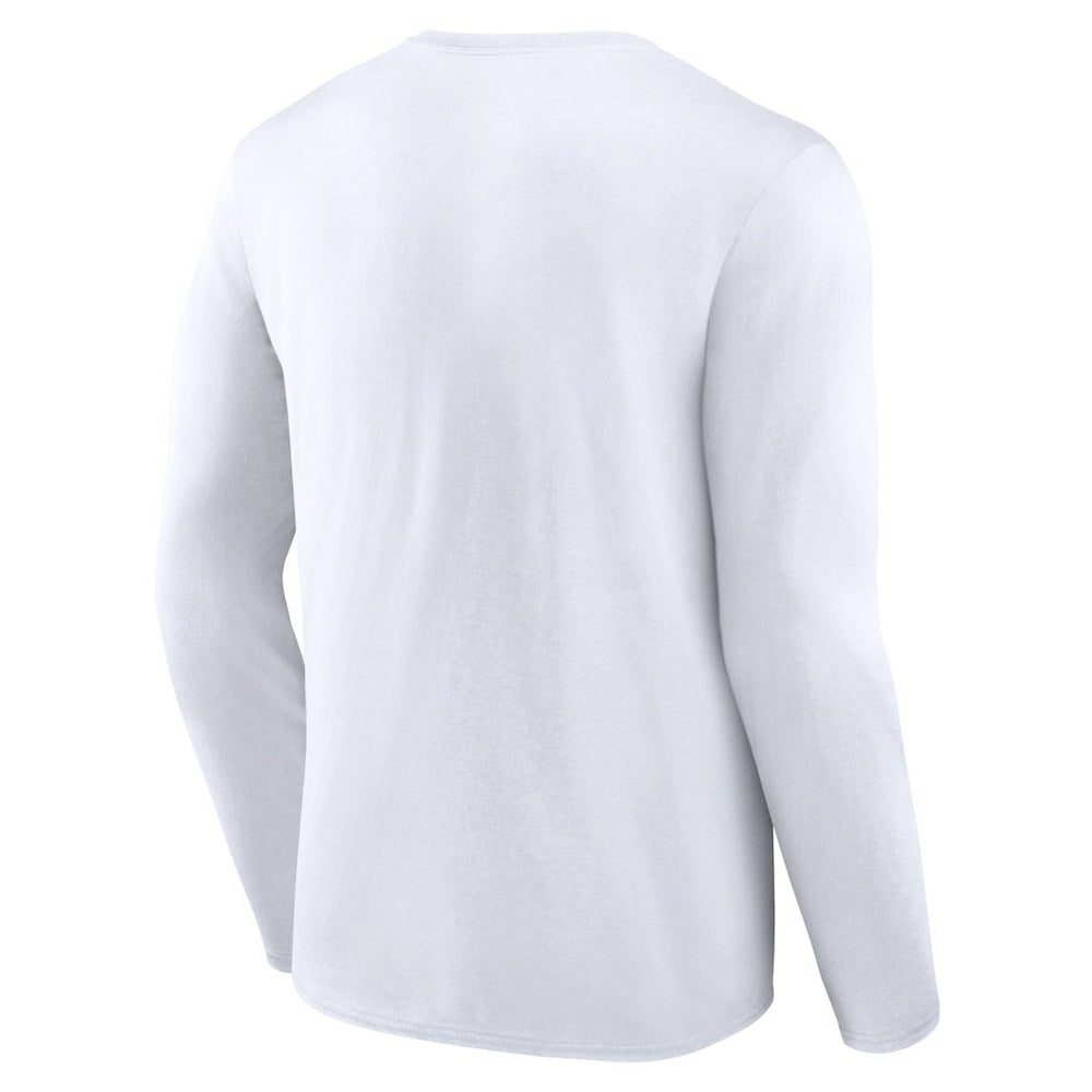 New York Giants Logo Team Lockup Long Sleeve T-Shirt White | NFL