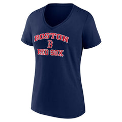 Boston Red Sox Women's Heart and Soul V-Neck T-Shirt - MLB