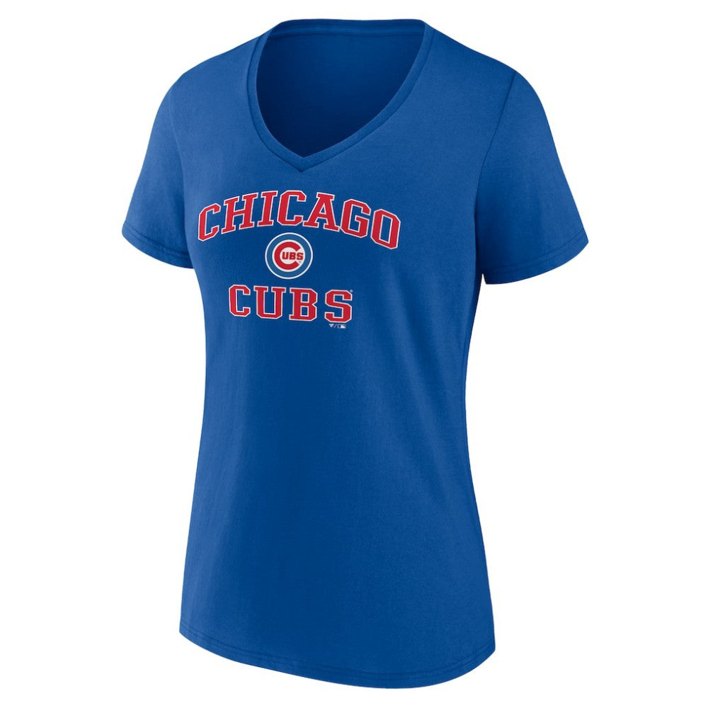 Chicago Cubs Women's Heart and Soul V-Neck T-Shirt - MLB