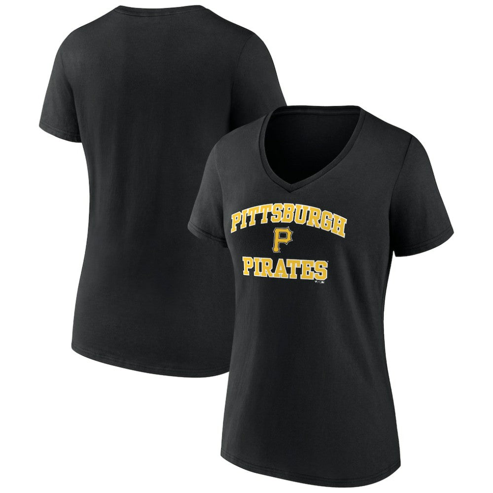 Pittsburgh Pirates Women's Heart and Soul V-Neck T-Shirt - MLB