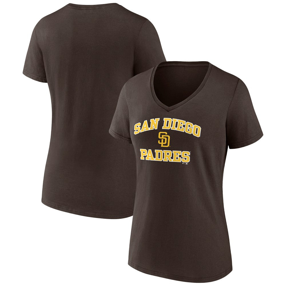 San Diego Padres Women's Heart and Soul V-Neck T-Shirt - MLB