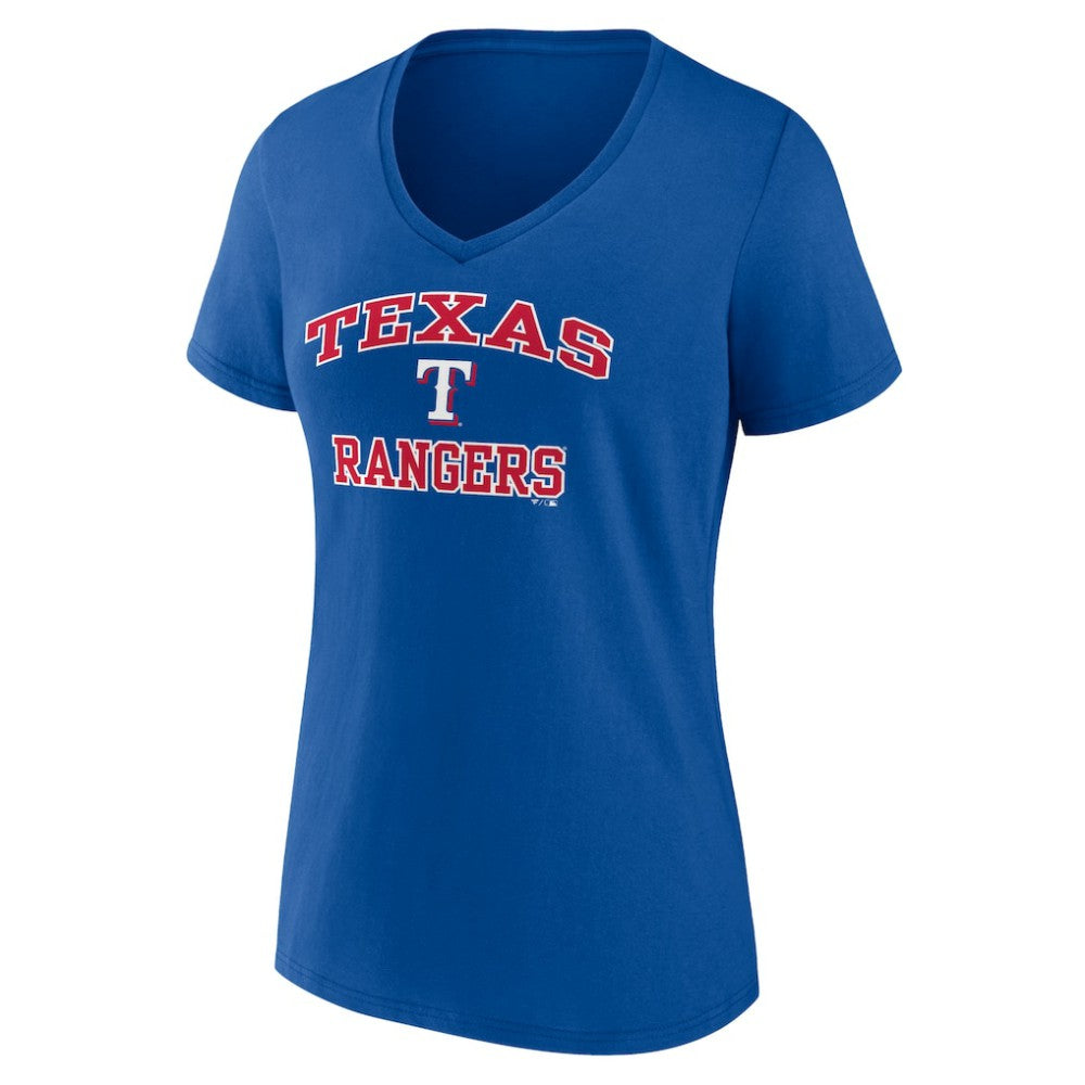 Texas Rangers Women's Heart and Soul V-Neck T-Shirt - MLB