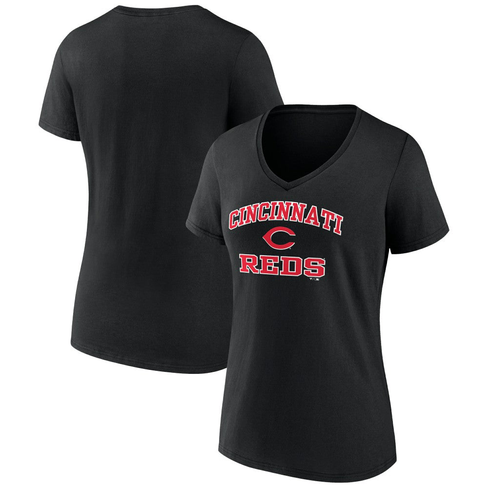Cincinnati Reds Women's Heart and Soul V-Neck T-Shirt - MLB