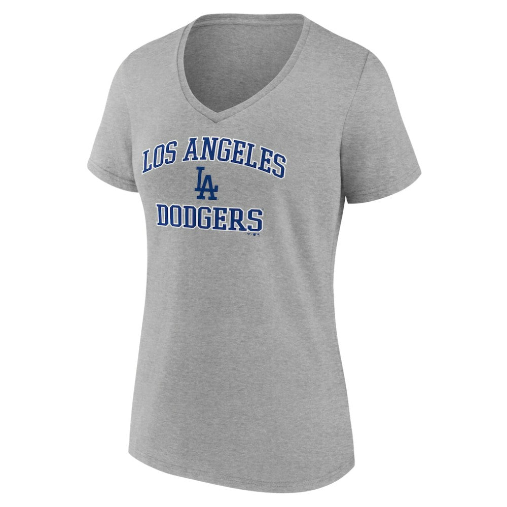 Los Angeles Dodgers Women's Heart and Soul V-Neck T-Shirt - MLB