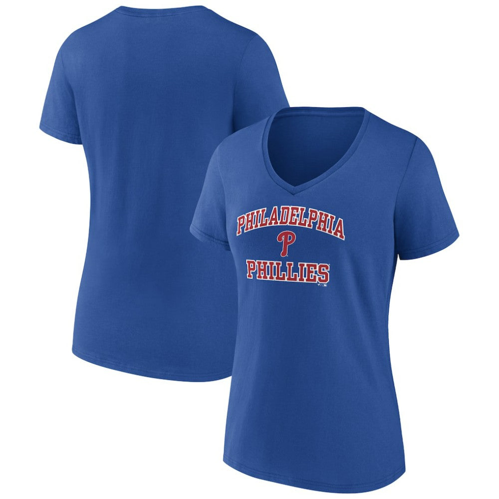 Philadelphia Phillies Women's Heart and Soul V-Neck T-Shirt - MLB
