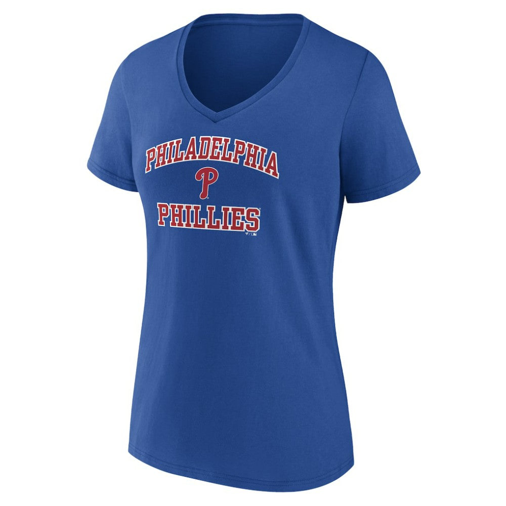 Philadelphia Phillies Women's Heart and Soul V-Neck T-Shirt - MLB
