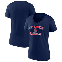 St. Louis Cardinals Women's Heart and Soul V-Neck T-Shirt - MLB