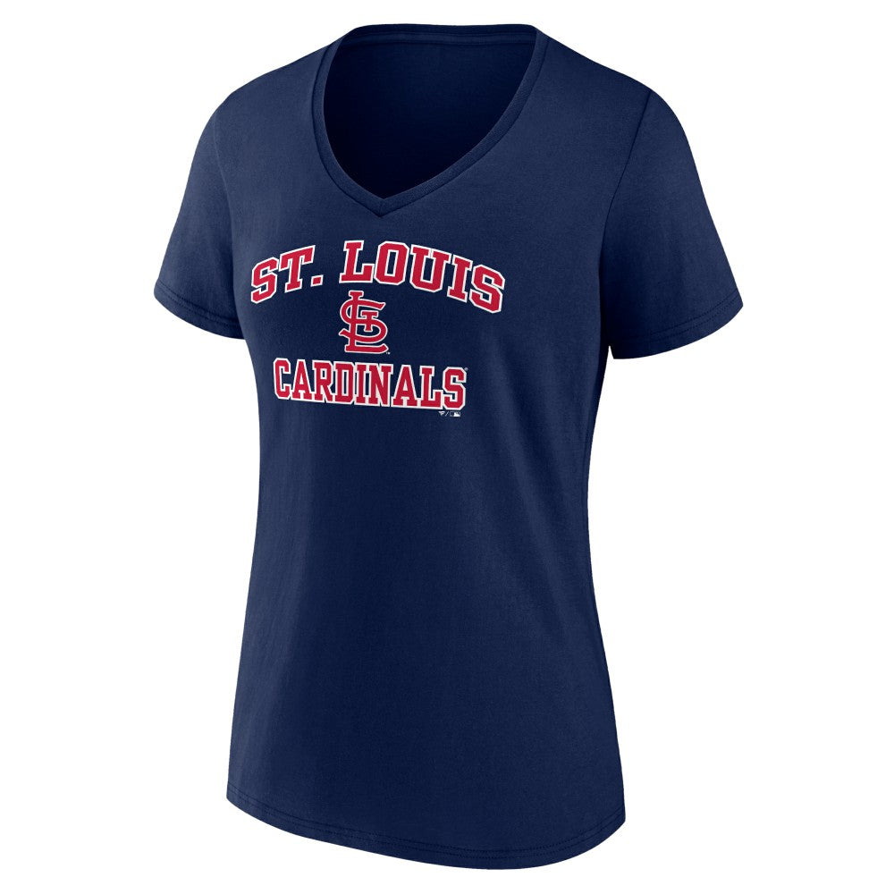 St. Louis Cardinals Women's Heart and Soul V-Neck T-Shirt - MLB