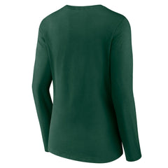 Green Bay Packers Women's Logo Team Lockup Long Sleeve V-Neck T-Shirt Green | NFL