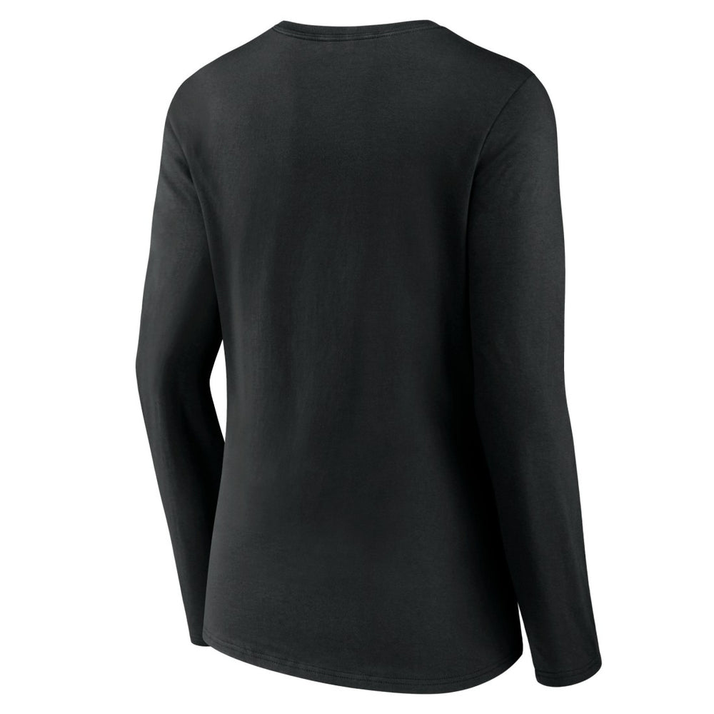 Jacksonville Jaguars Women's Logo Team Lockup Long Sleeve V-Neck T-Shirt Black | NFL