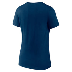 Chicago Bears Women's Logo Team Lockup V-Neck T-Shirt Navy | NFL