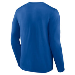 Indianapolis Colts Logo Team Lockup Long Sleeve T-Shirt Royal | NFL