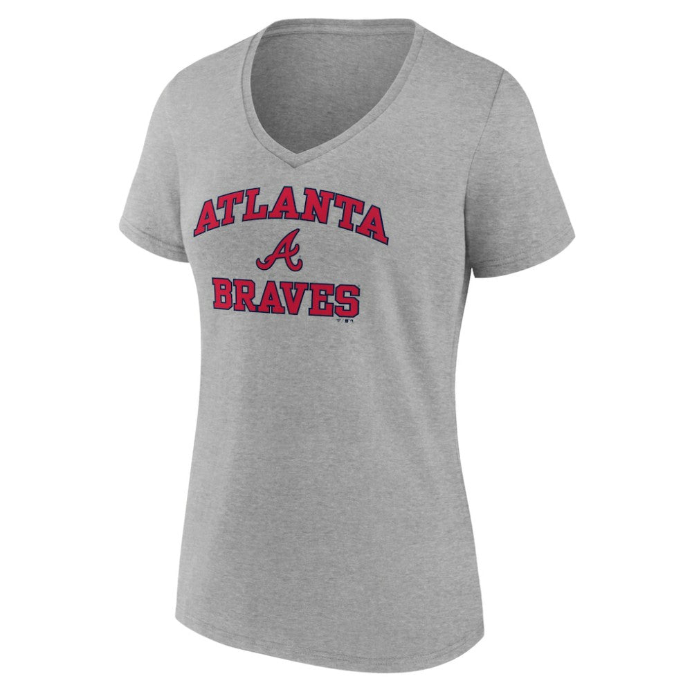 Atlanta Braves Women's Heart and Soul V-Neck T-Shirt - MLB